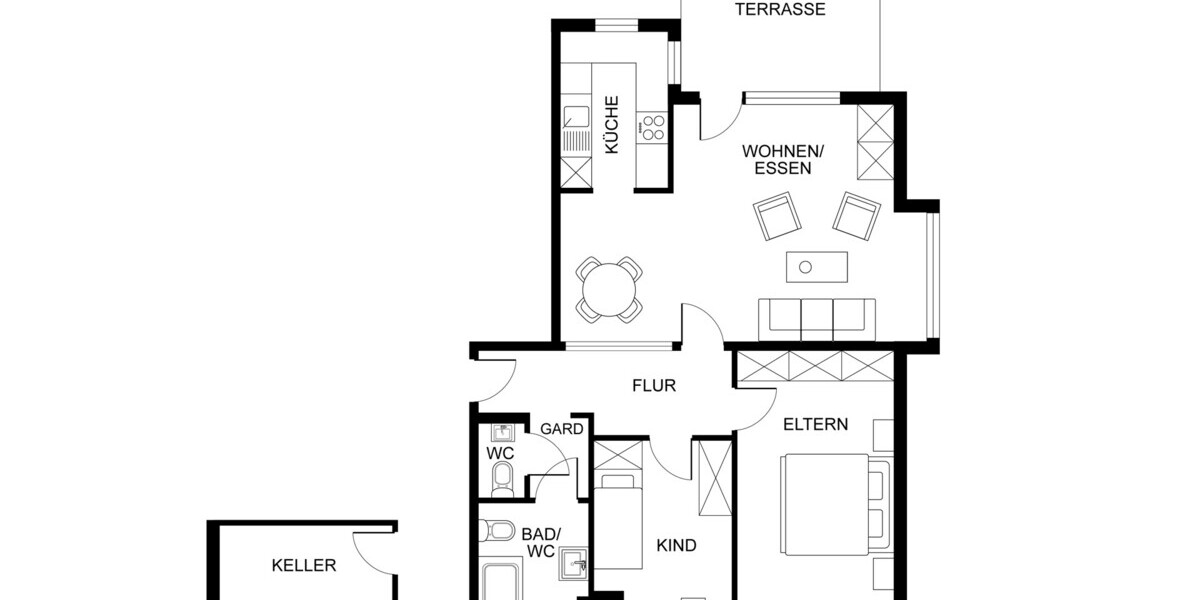 Kohlscheid – Gut vermietete 3-Zimmer-Wohnung mit Garten - Etagenwohnung Herzogenrath | Angebot:27289343